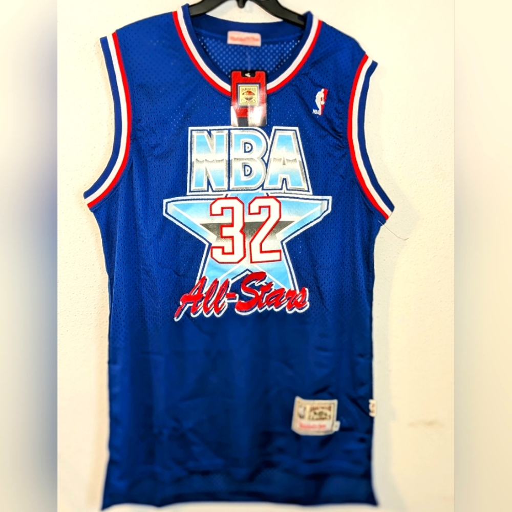 Western Conference Magic Johnson Mitchell & Ness Blue 1992 ASG Authentic Jersey - Picture 1 of 16